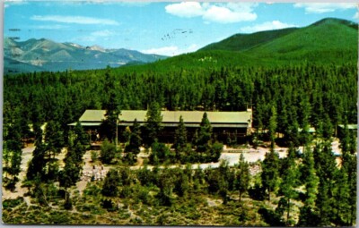 Grand Lake Lodge Aerial View Colorado Vintage Chrome Postcard 1960 A43