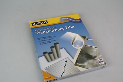 Apollo Transparency Film - Letter - 8.50'' X 11'' - 45 / Box - Clear (PP100C)