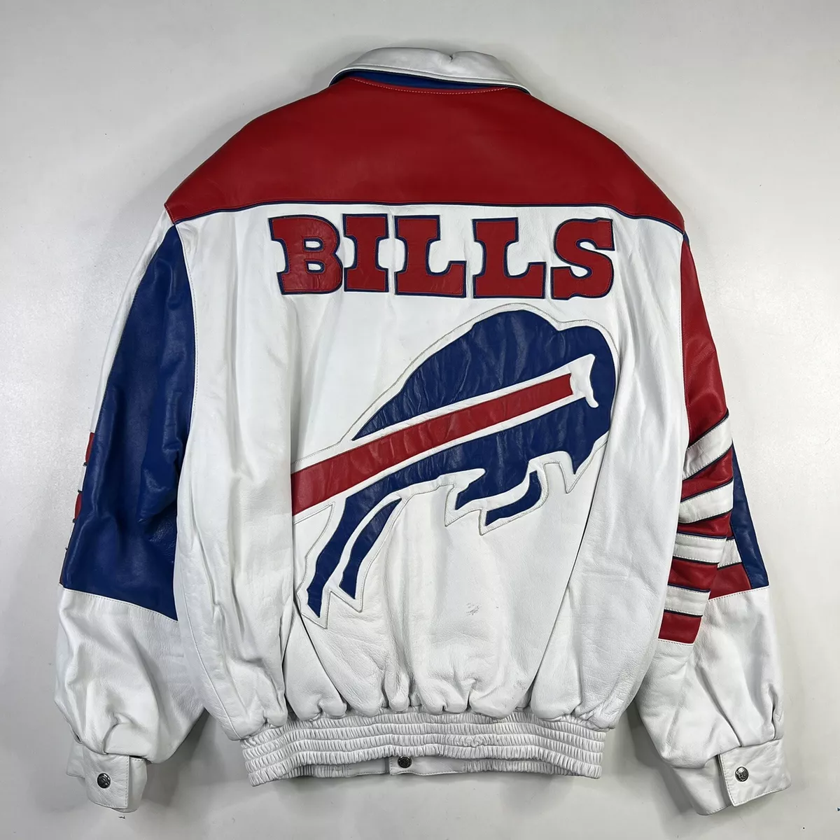 Vintage Jeff Hamilton Buffalo Bills Leather Reversible Satin Letterman  Jacket | eBay