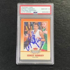 2013-14 Fleer Retro #59 Sergey Karasev Signed RC Rookie Card AUTO 10 PSA Slabbed