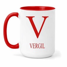 Vergil Nom & Initiales Tasse - Cadeau En Nombreux Couleurs Pour Thé Ou Café