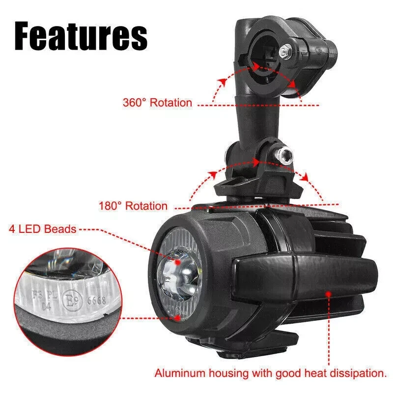 For Suzuki DL 1000 V-strom 2013-2019 Motor LED Auxiliary Fog Light Driving Lamps - Image 3 of 4