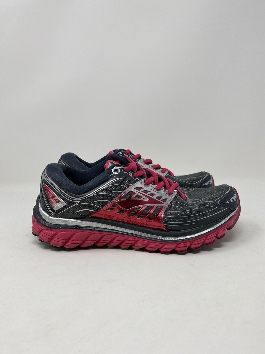 Brooks Glycerin 14 Womens Size D (Wide) Running Shoes Gray 3D Stretch Print