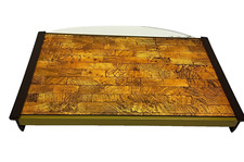 Vintage Hostess Electric Warm-O-Tray Model 60 Butcher Block Design WORKS NWOB