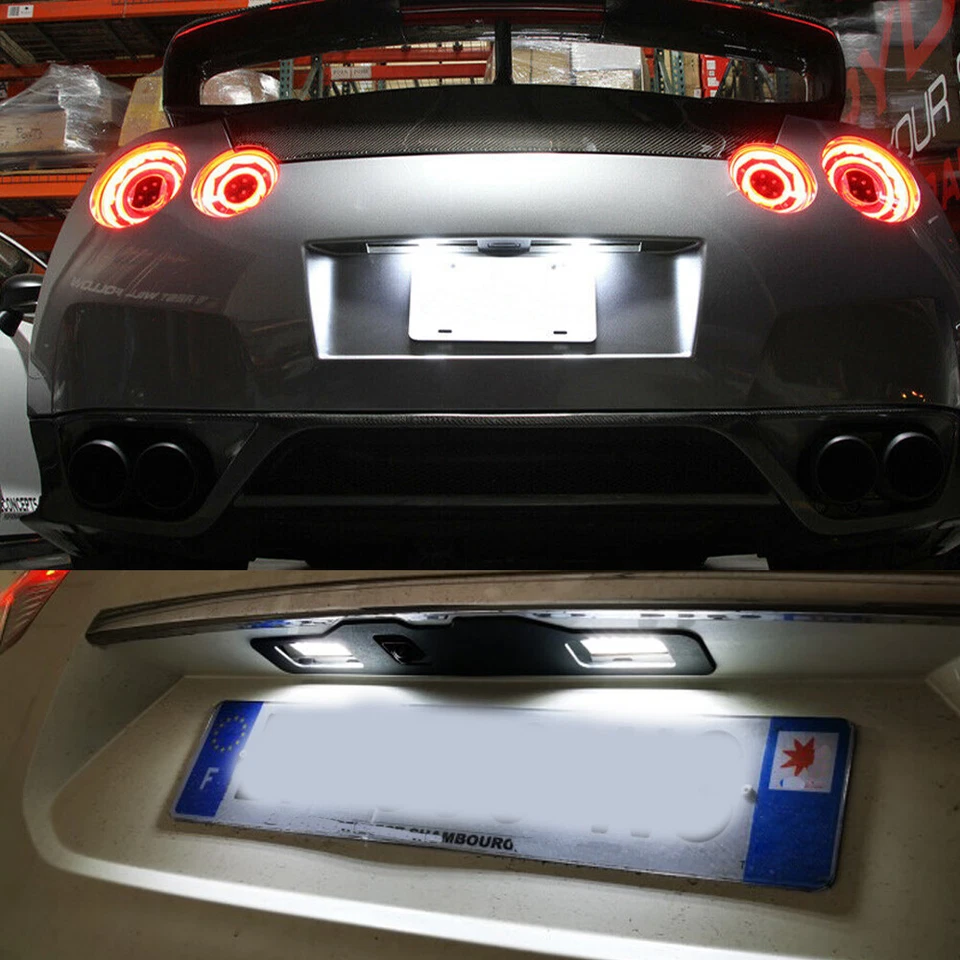 Lámparas de luz LED blancas para matrícula para Nissan 370Z GTR Infiniti G37 ajuste directo Foto 4 de 4