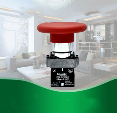 1PC NEW Red emergency stop button, turn reset switch 