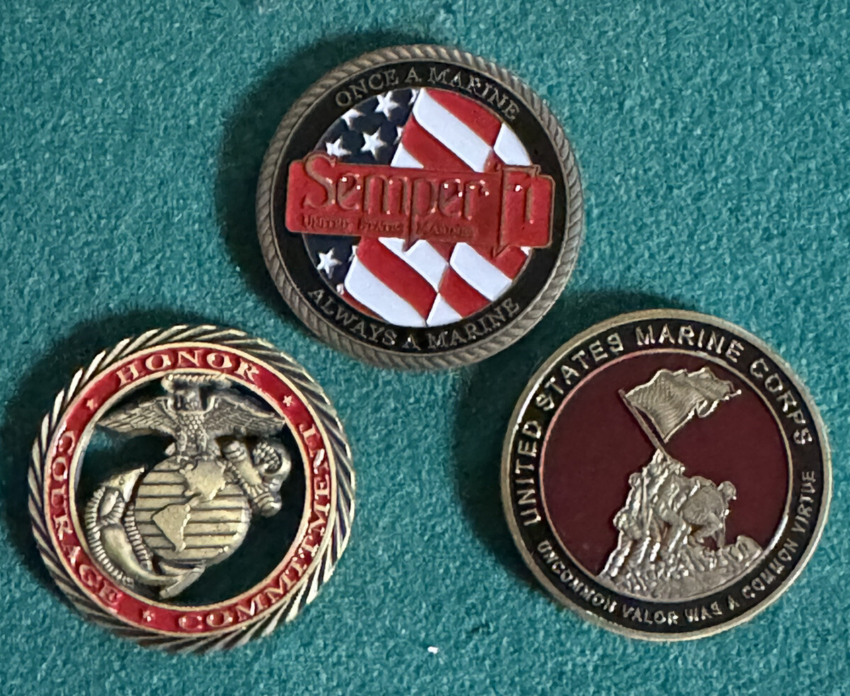 - United States Marine Corps Challenge Coin Set USMC