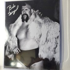 Bolo Mongol Demolition Ax Signed/ autographed very rare 8x10 Photo WWE WWF 