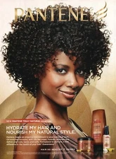 2013 Print Ad with Beautiful Model - Pantene Truly Natural Haircare Collection