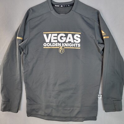 Vegas Golden Knights Adidas Player Crew Neck Sweatshirt Mens Medium Long Sleeve