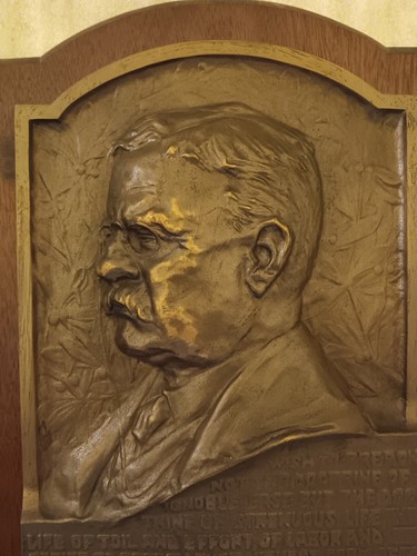 ANTIQUE THEODORE TEDDY ROOSEVELT HIGH RELIEF PORTRAIT BRONZE QUOTE PLAQUE SIGNED - Picture 4 of 15