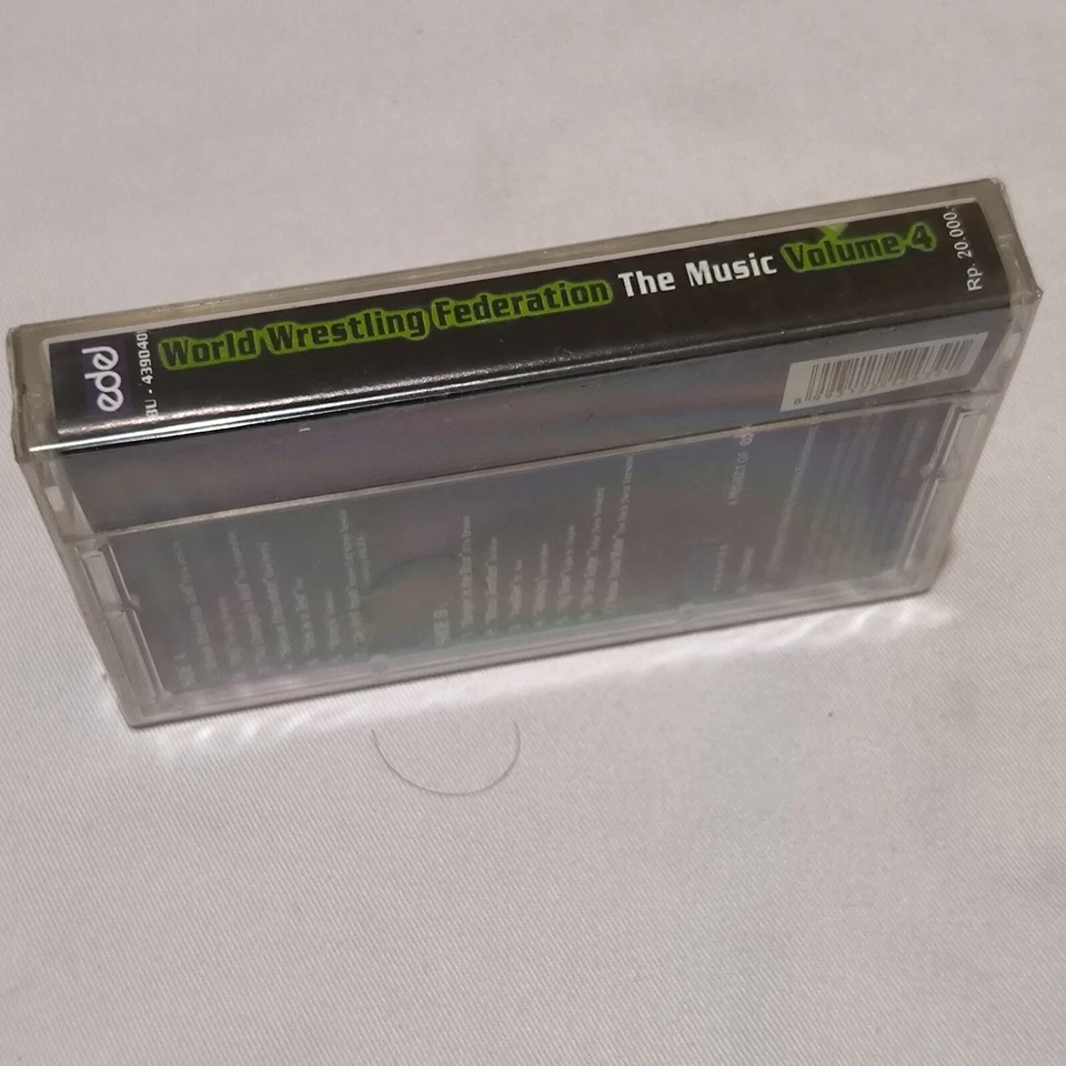 WWF The Music Vol 4 original indonesia Tapes NEW + 6 sticker smack down - Image 3 of 4