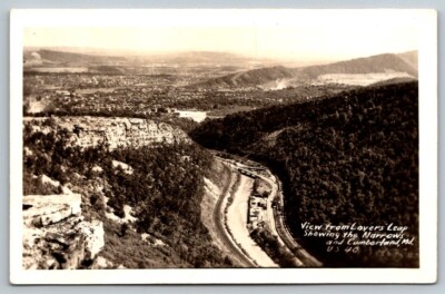 RPPC  Cumberland  Maryland View From Lovers Leap   Postcard