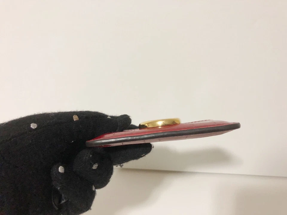 Auténtica billetera portatarjetas Chloe multicolor piel de becerro en relieve logotipo C Foto 3 de 4