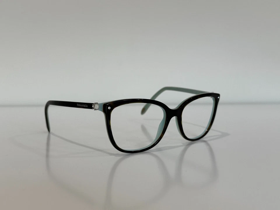 Tiffany & Co. TF 4105-H-B 8134/3B Cat Eye Havana Blue Eyeglasses Frame 55-17-140 - Image 3 of 4