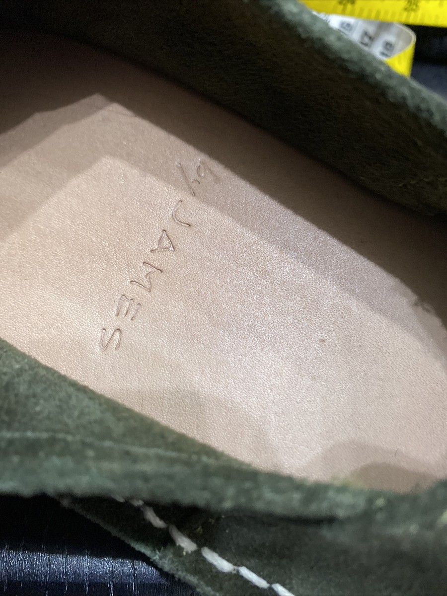 By James Souto´s Mens Slipper Slip on Flats Shoes Olive Green Suede Leather 10 By James Souto´s Mens Slipper Slip on Flats Shoes Olive  main image 3