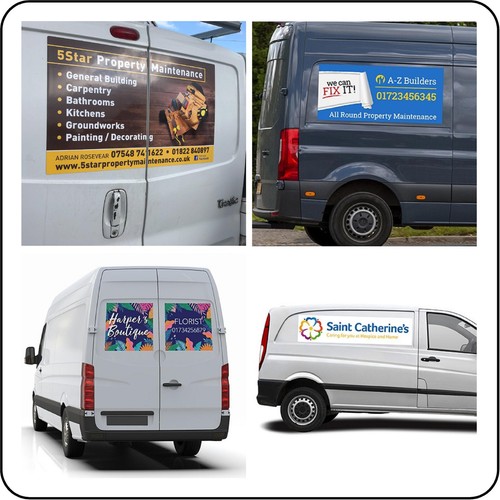 1 PAIR Custom Printed MAGNETIC SIGNS for VANS CARS TAXI VEHICLE LORRIES - Picture 4 of 11