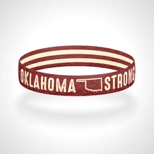 Oklahoma Strong Reversible Wristband Bracelet Multiple Colors Available 