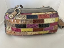 Rare Vintaged Authentic Dolce & Gabbana Real Python Sneak Leather Bag. 