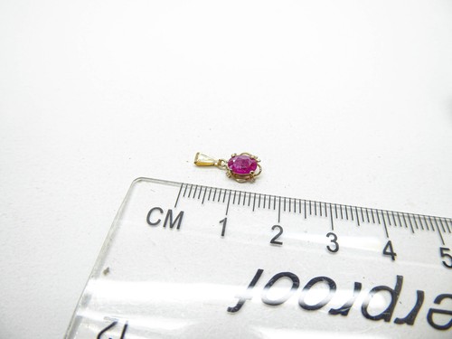 9ct Gold Ruby Pendant New Yellow Gold with gift box - Picture 3 of 8