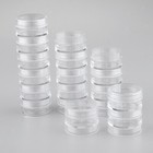 3 Sets 18 Empty STACKABLE INTERLOCKING Clear Storage Containers Round ...