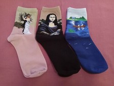 3-Pack Women's  Girl's Novelty Socks New WO Tags-Assorted Themes-Fast Shipping