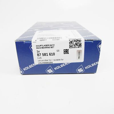 Hauptlager 0,25mm Kolbenschmidt KS für Audi Seat Skoda VW 1,8 2,0 8V 16V G60 GTI