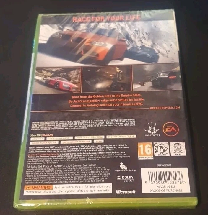 Need for Speed The Run Microsoft Xbox 360 Brand New Factory Sealed ✨️  - Image 2 of 2