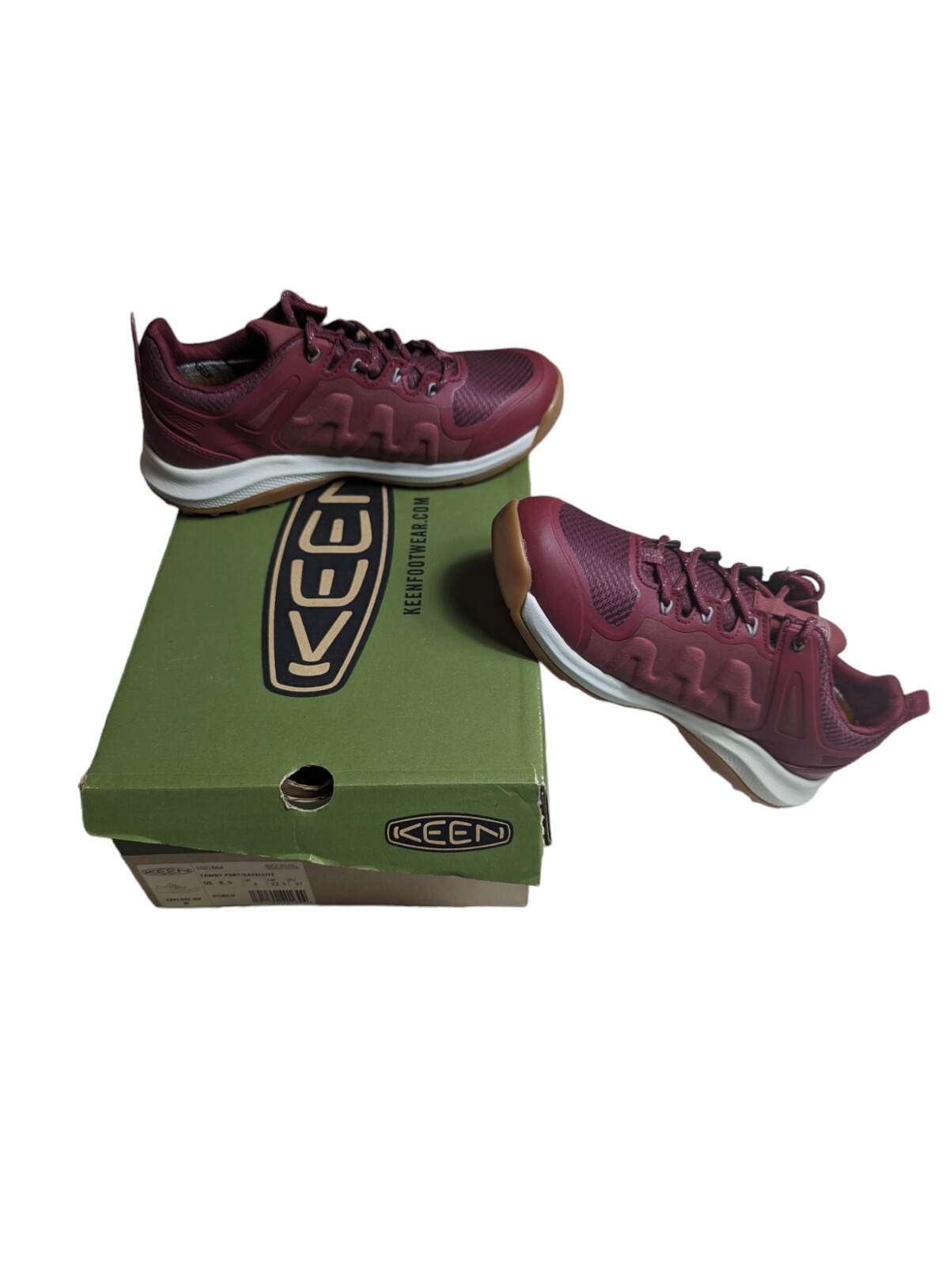 Scarpe da trekking all'aperto KEEN Explore WP Tawny Port Satellite da donna taglia 6 5