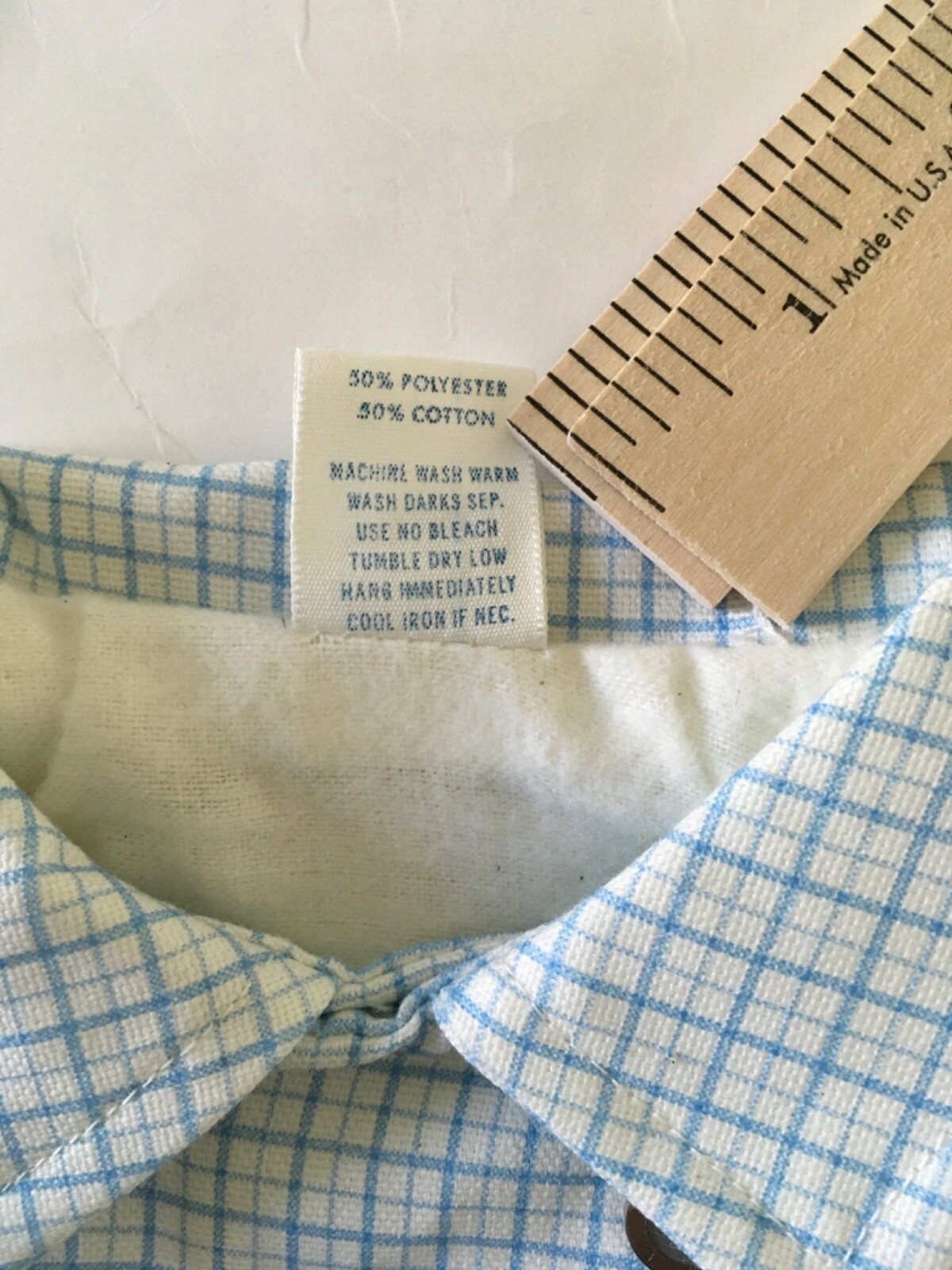NEW VTG Thomas Brand Baby 24 Months Overalls Outfit 3 Piece Blue Gingham RARE image 9