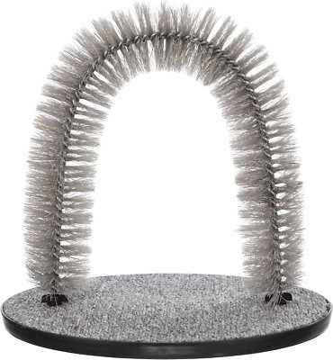 TRIXIE Cat Massager and Self Grooming Arch, Bristle Ring Brush, Carpet 