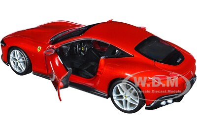 FERRARI ROMA RED METALLIC 1/24 DIECAST MODEL CAR BY BBURAGO 26029
