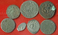 Sweden Poland Lithuania Golden Horda Russia 1383-1623 LOT of 7 Coins 605