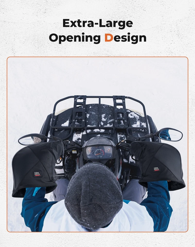 Motos de nieve 2 piezas manillar guanteletes guantes manguitos para motocicleta Polaris Skidoo Foto 4 de 4