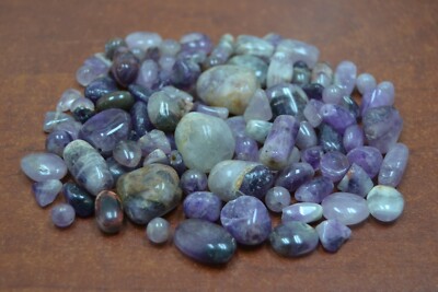 250+ PCS PURPLE AGATE GEMSTONE STONE CHIPS HEALING 1 LB #T-685