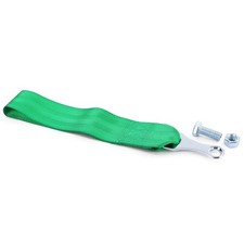 Abschlepphaken Rennsport Abschleppgurt aus Stoff universal 26,5cm Grün