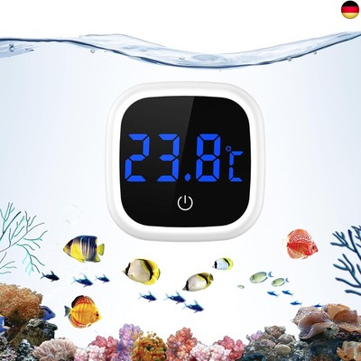 Aquarium Thermometer, Aquarienthermometer Digital mit Touch Screen,LED