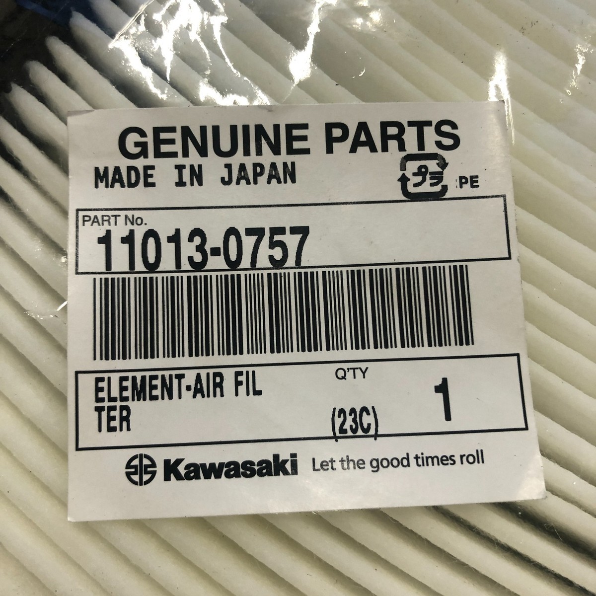 Genuine Kawasaki Zx10r 16-18 Air Filter Element 11013-0757 for