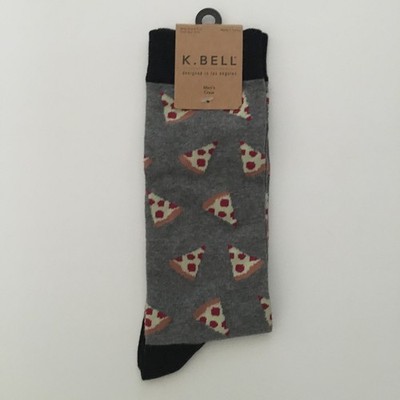 NEW K. Bell Men s Crew Socks Shoe Size 6.5-12 Pepperoni Gift Stocking Stuffer