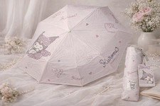 Sanrio Kuromi Folding Umbrella Pink Licensed Compact Travel Umbrella New w/ Tags
