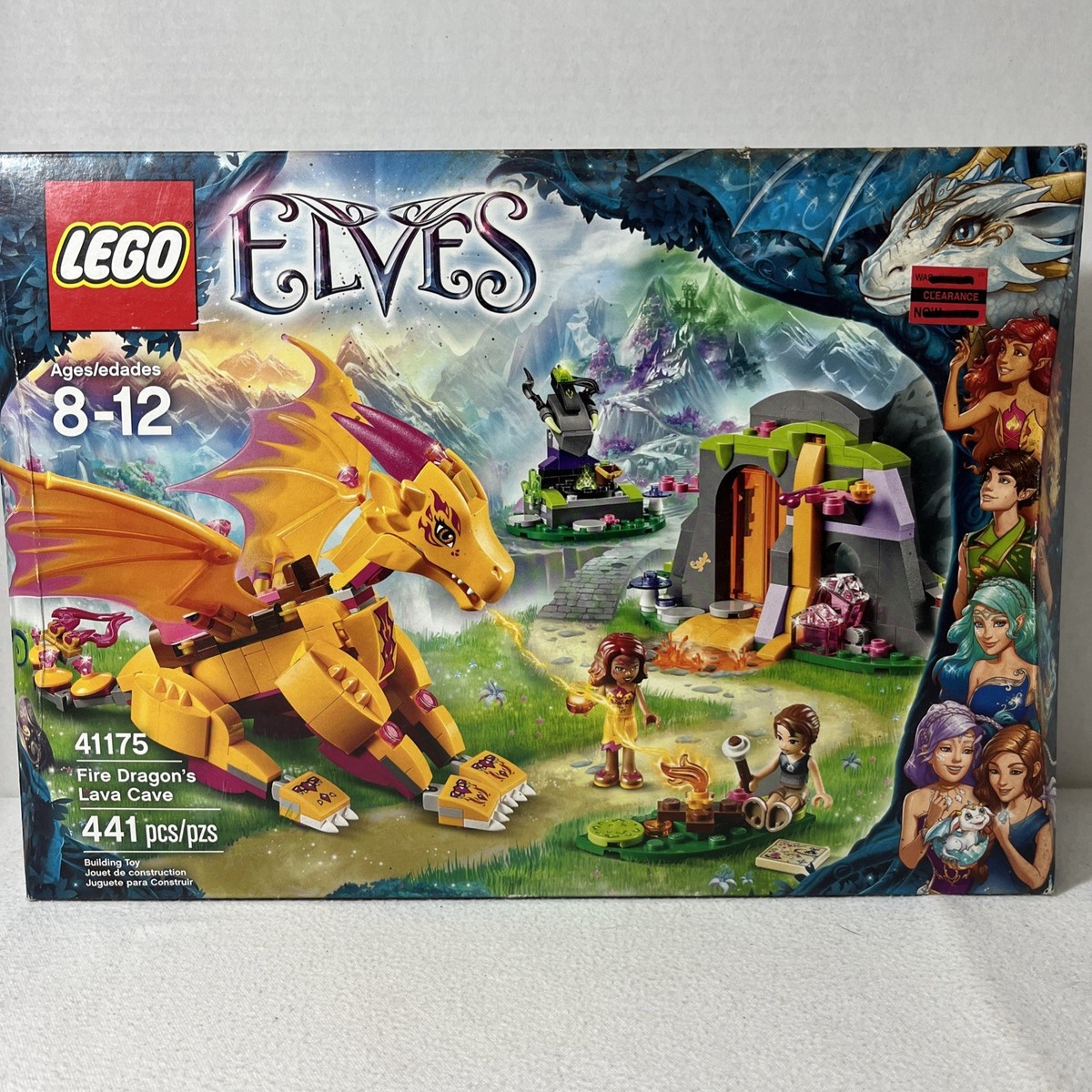 LEGO Elves Fire Dragon's Lava Cave 41175 New Sealed Read DESC