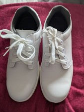 Image of Click New Footwear Tie safety  Shoes Micro Fibre Size 7 /41 white work shoes.
