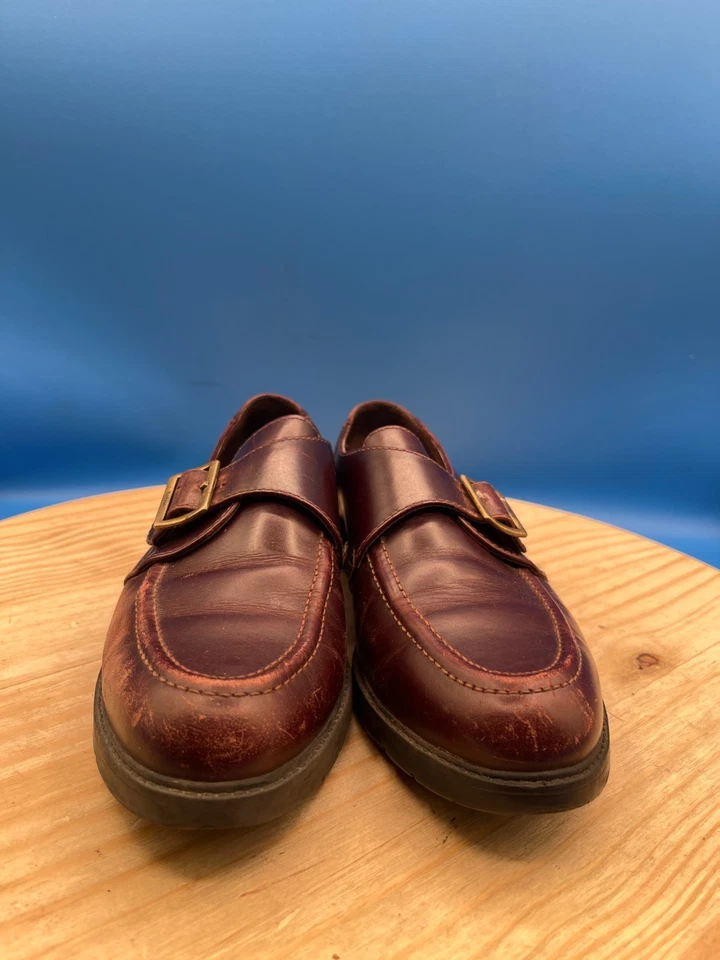 Mocasín Rockport para mujer talla 7,5 M cuero rojo correa monje W 8563 P7 punta redonda Foto 4 de 4