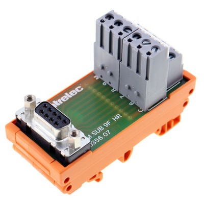 ENTRELEC 20356.07 BFM.SUB-9F-HR CONNECTION INTERFACE, 9-PIN/DB-9 TO SCREW TERMIN