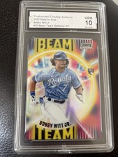 2022 Topps Stadium Club Chrome  Beam Team Bobby Witt Jr #BT-25 Wave Refractor RC