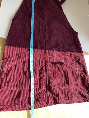 Topshop Moto Maroon red Pinnie Dungarees Dress Cord Uk 8 - 第 8/11 張圖片