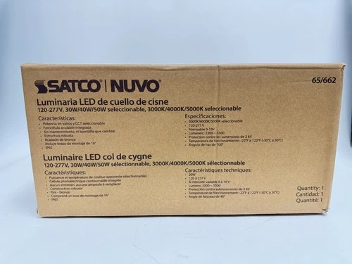 SATCO NUVO 65-662 Gooseneck LED 30W/40W/50W  120-227V Bronze with Photocell CCT - Picture 19 of 19