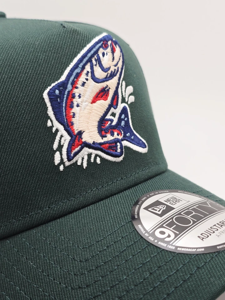 New Era Spokane Indians MiLB Exclusive Green 9FORTY A-Frame Snapback Hat Cap - Image 3 of 4