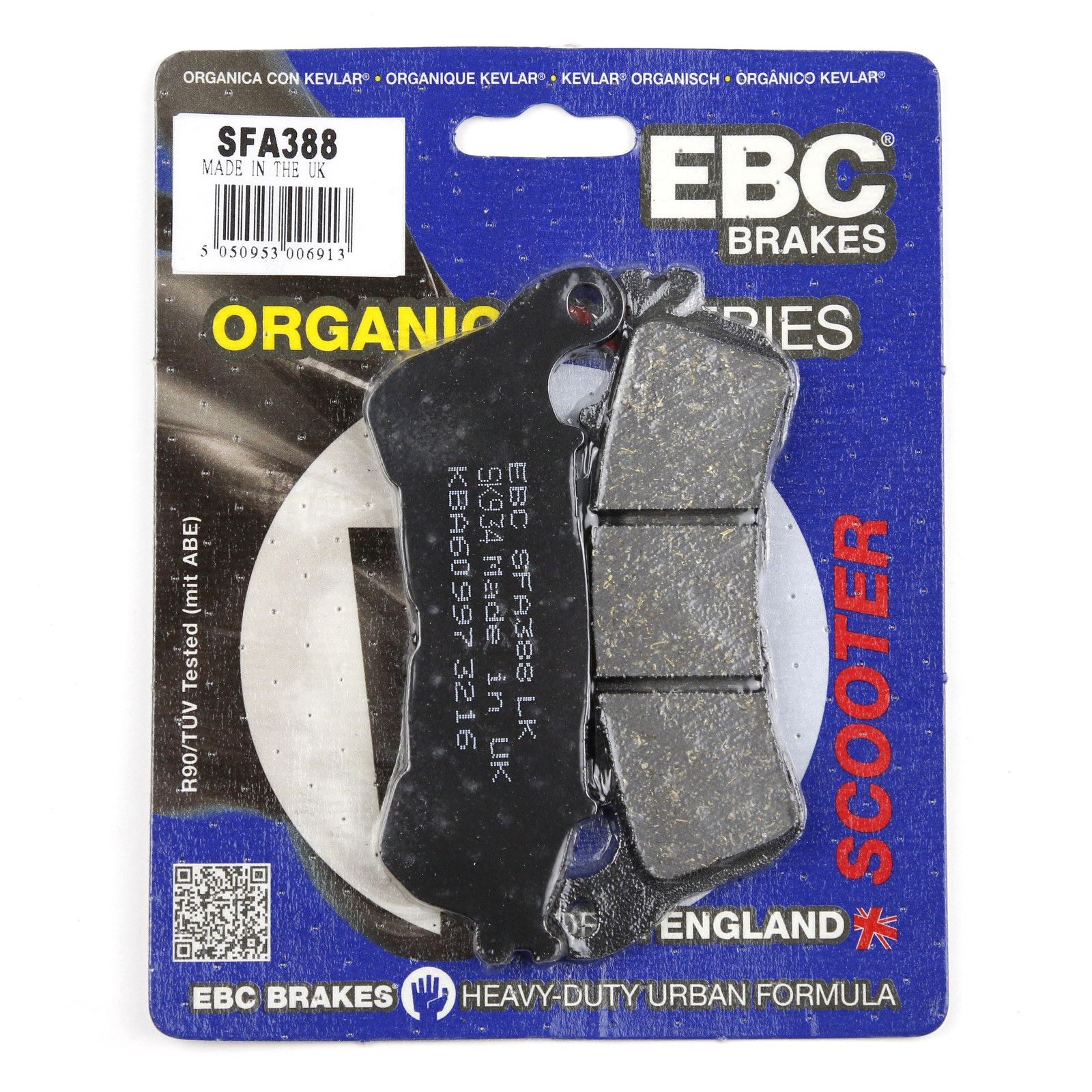 EBC SFA388 Organic Scooter Brake Pads Front - Honda SH 125i/150i RA 10-14