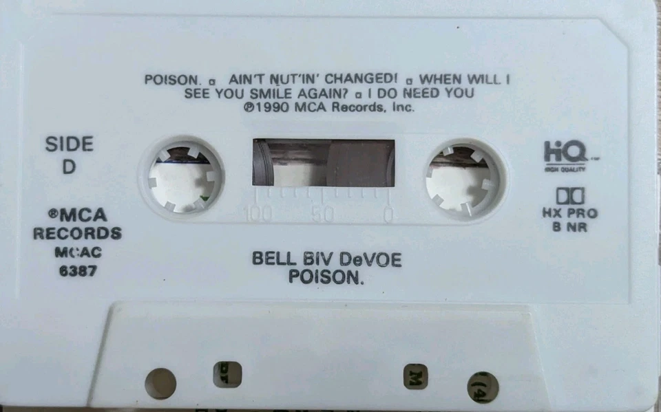 Bell Biv Devoe - Poison - Cassette Tape 1990 MCA MCAC 6387 - Image 4 of 4